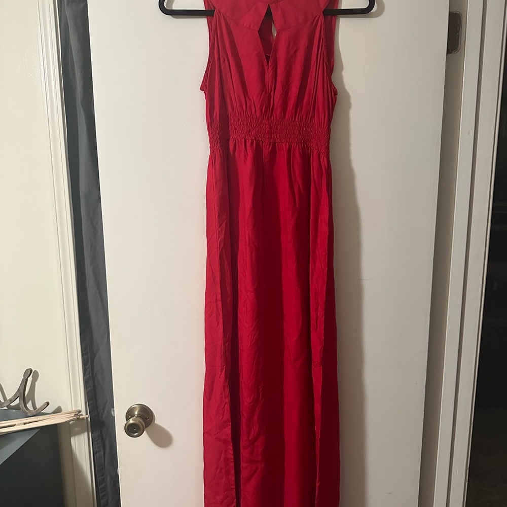 Elegant Red Maxi Dress